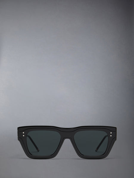 ACETATE RECTANGULAR SUNGLASSES BLACK