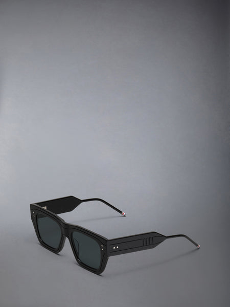 ACETATE RECTANGULAR SUNGLASSES BLACK