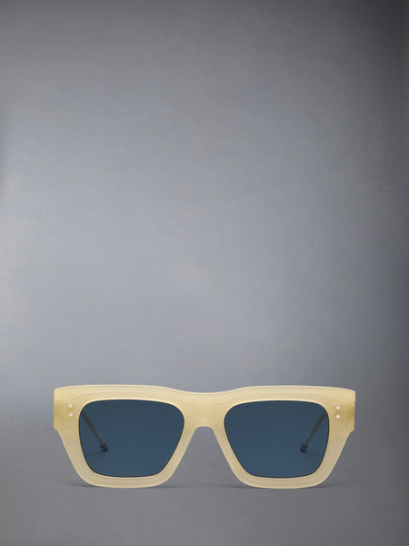 ACETATE RECTANGULAR SUNGLASSES PASTEL YELLOW