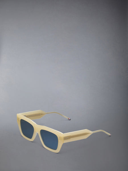 ACETATE RECTANGULAR SUNGLASSES PASTEL YELLOW