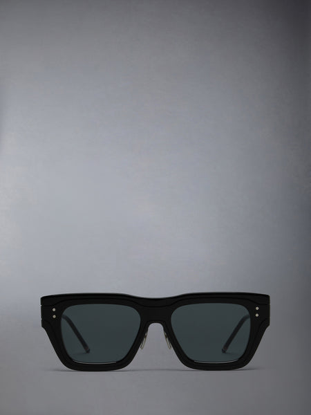 ACETATE RECTANGULAR SUNGLASSES BLACK