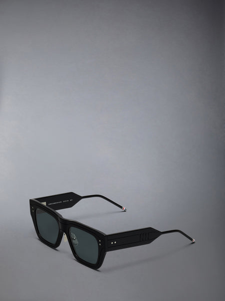 ACETATE RECTANGULAR SUNGLASSES BLACK