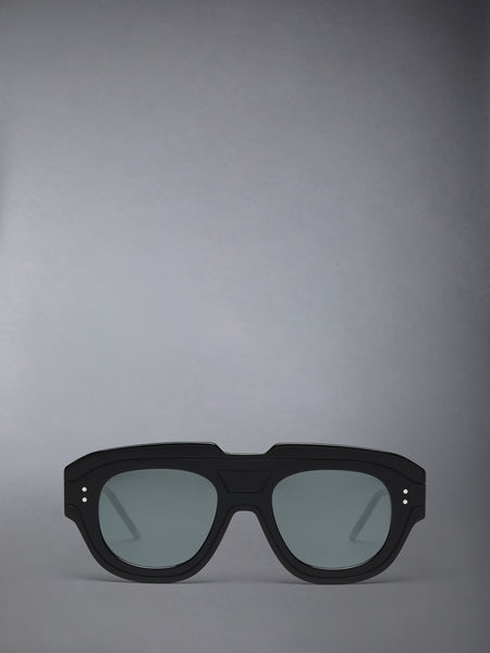 ACETATE RECTANGULAR SUNGLASSES BLACK