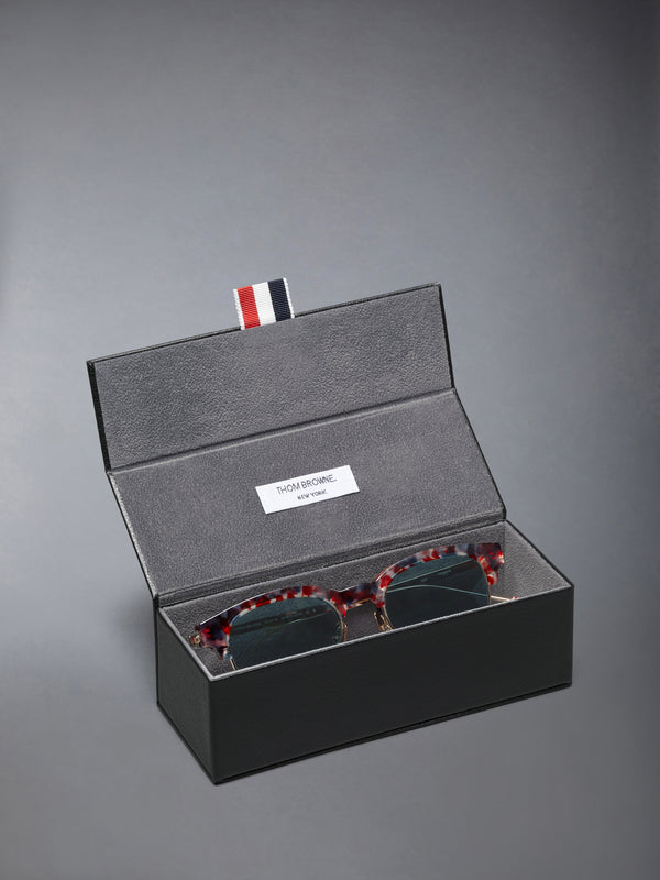 ACETATE AND TITANIUM OVAL SUNGLASSES - image 4