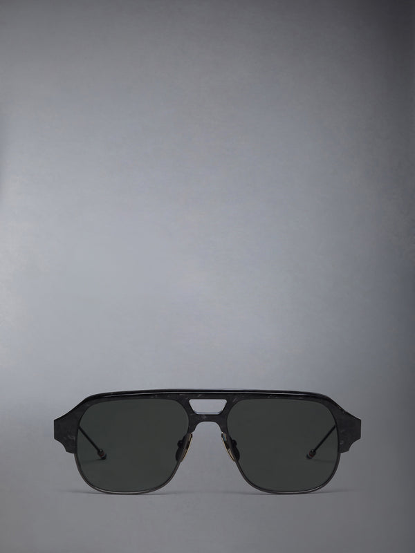 ACETATE AND TITANIUM AVIATOR PILOT SUNGLASSES - featured image