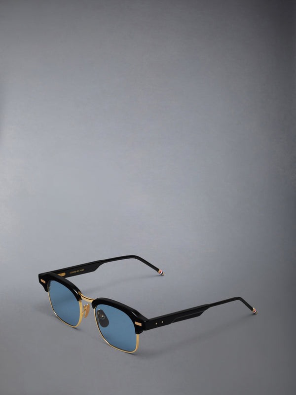 ACETATE AND TITANIUM SQUARE SUNGLASSES - image 2