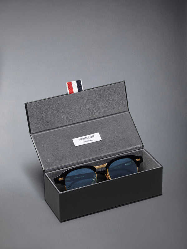 ACETATE AND TITANIUM SQUARE SUNGLASSES - image 4