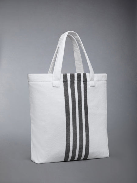 VELOUR 4-BAR BEACH BAG WHITE