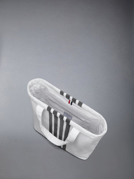 VELOUR 4-BAR BEACH BAG WHITE