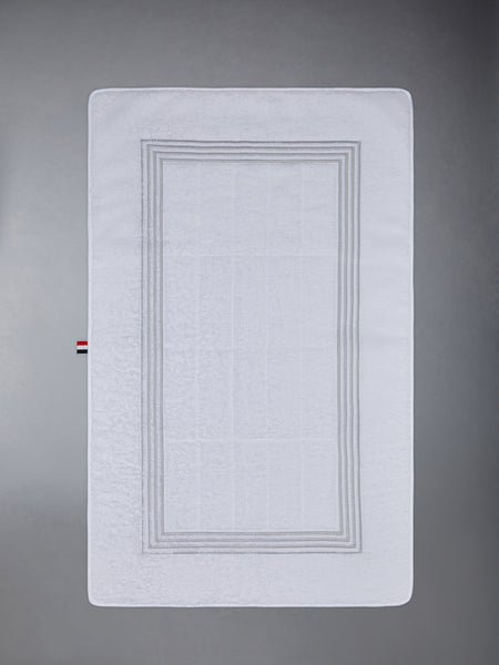 4-BAR FRETTE QUILTED BATH MAT WHITE