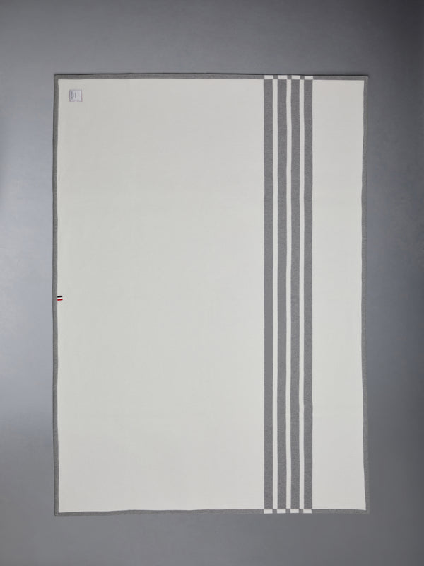 WOOL CASHMERE 4-BAR FRETTE BLANKET (LARGE) - image 6