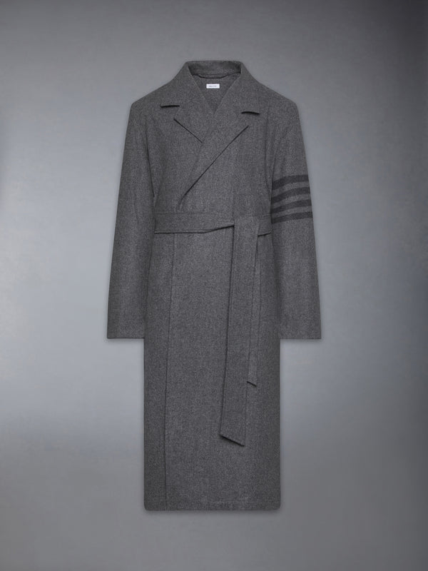 CASHMERE WOOL 4-BAR DRESSING GOWN - featured image