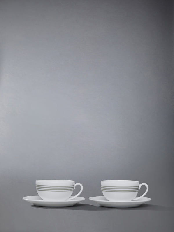 LIMOGES PORCELAIN 4-BAR HAVILAND TEA CUP SET - featured image