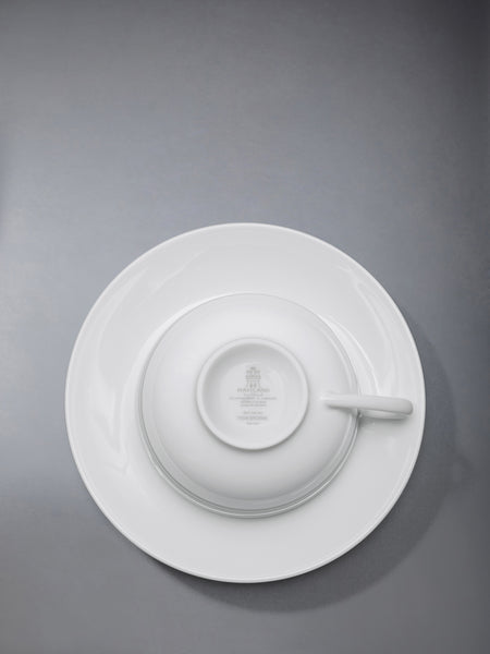 LIMOGES PORCELAIN 4-BAR HAVILAND TEA CUP SET WHITE