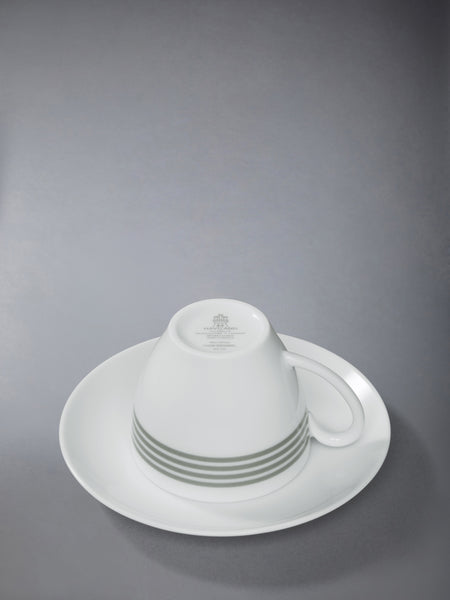 LIMOGES PORCELAIN 4-BAR HAVILAND COFFEE CUP SET WHITE