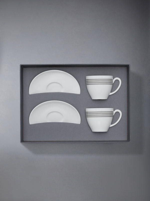 LIMOGES PORCELAIN 4-BAR HAVILAND COFFEE CUP SET - image 3