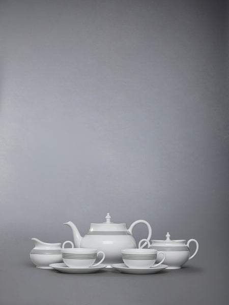 LIMOGES PORCELAIN 4-BAR HAVILAND TEA TIME SET WHITE