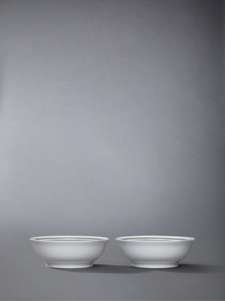 LIMOGES PORCELAIN 4-BAR HAVILAND BOWL SET WHITE